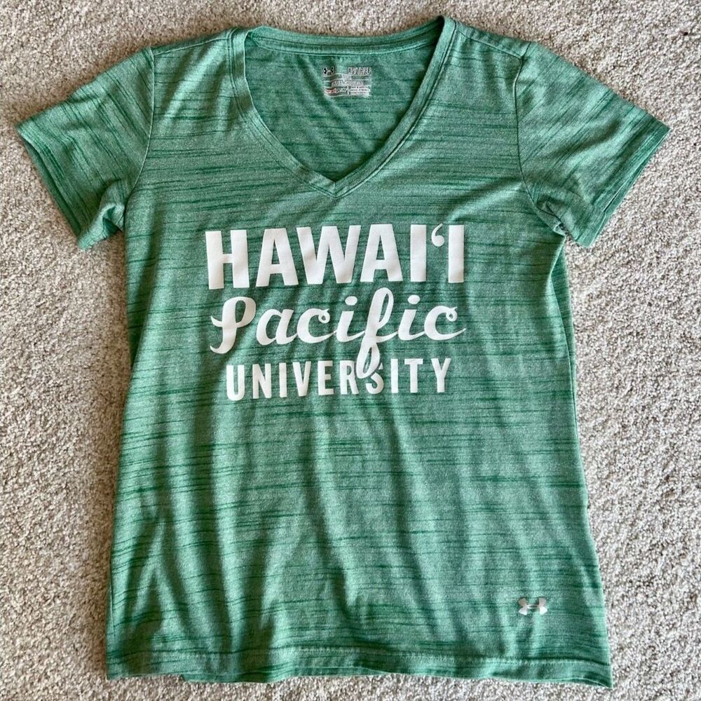 NWOT Under Armour Hawaiʻi Pacific University V-Neck T-Shirt Size XS